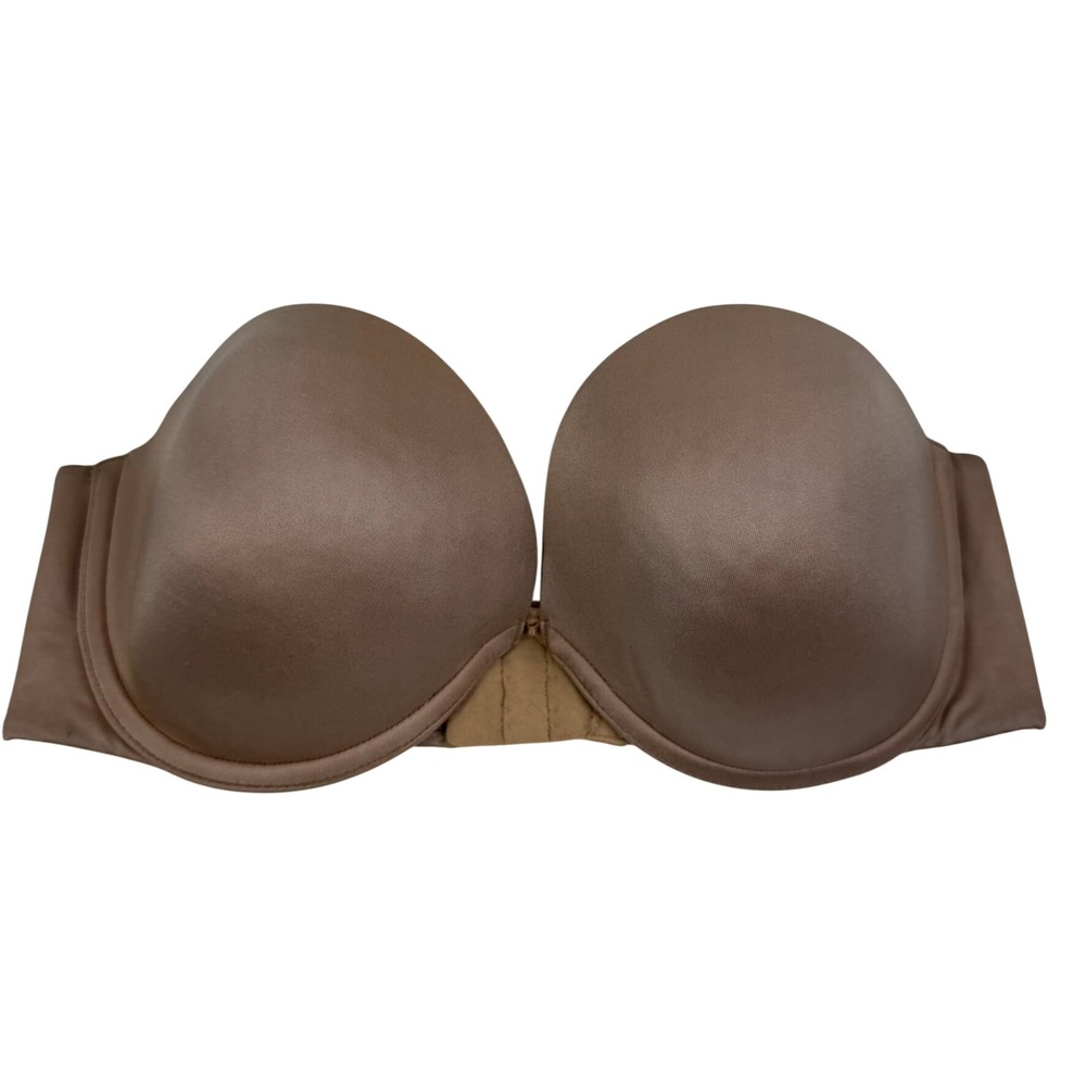 Vtg Victorias Secret 34D Bra Very Sexy Lined Strapless Underwire Beige NO STRAPS